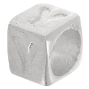 Cubo alfabeto perla 5x4 mm con agujero grande - Y - Plateado 925 x1|raw }}
