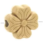 Cuenta flor 8 mm - Acero inoxidable 304L Dorado x1