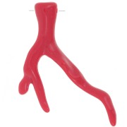 Colgante de coral en resina opaca 47x32 mm - Rojo vivo x1|raw }}