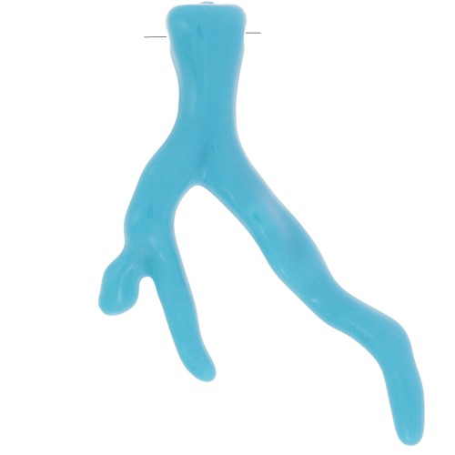 Colgante de coral en resina opaca 47x32 mm - Turquesa x1