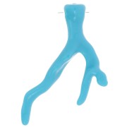 Colgante de coral en resina opaca 47x32 mm - Turquesa x1