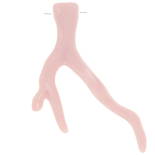 Colgante de coral en resina opaca 47x32 mm - Rosa claro x1