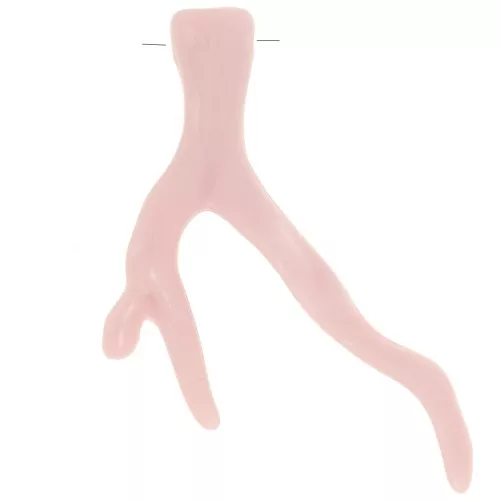 Colgante de coral en resina opaca 47x32 mm - Rosa claro x1