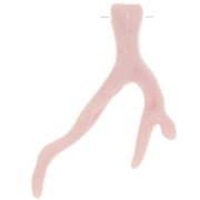 Colgante de coral en resina opaca 47x32 mm - Rosa claro x1