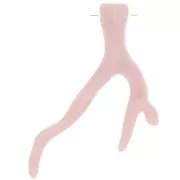 Colgante de coral en resina opaca 47x32 mm - Rosa claro x1