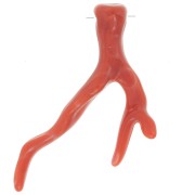 Colgante de coral en resina translúcida 47x32 mm - Coral naranja x1