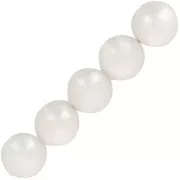 Cuentas - Perles rondes en résine opaque 6 mm - Blanc nacré x20 Perles rondes en résine opaque 6 mm - Blanc nacré x20