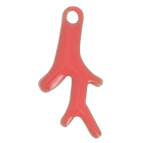 Dijes de coral 16x8 mm Resina epoxi - Coral rosa x6