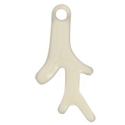 Dijes de coral 16x8 mm Resina epoxi - Crema x6