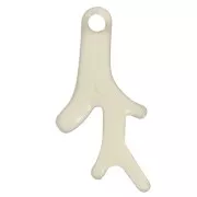 Dijes de coral 16x8 mm Resina epoxi - Crema x6