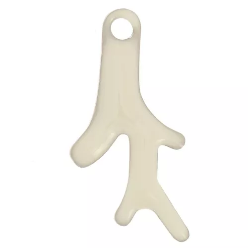Dijes de coral 16x8 mm Resina epoxi - Crema x6