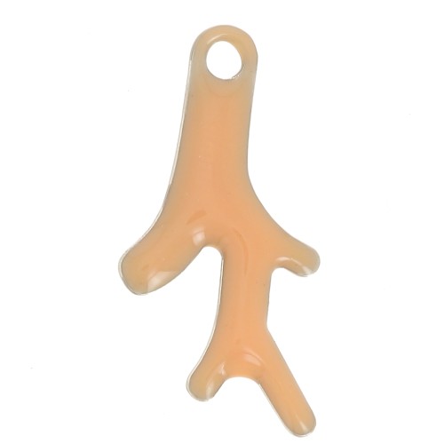 Dijes de coral 16x8 mm Resina epoxi - Light rose x6