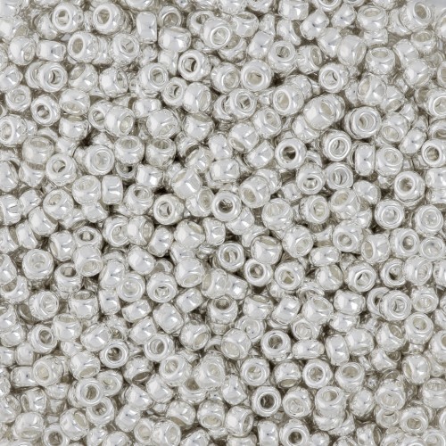 Rocalla Miyuki 11/0 961 - Chapadas en plata de ley brillante x 50 g