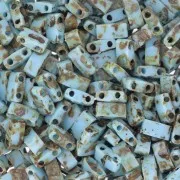 Cuentas Miyuki Half Tila 5 x 2,3 x 1,9 mm HTL-4514 - Azul turquesa Picasso x 100 g