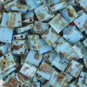 Cuentas Miyuki Tila 5x5x1,9 mm TL-4514 - Azul turquesa opaco Picasso x100 g