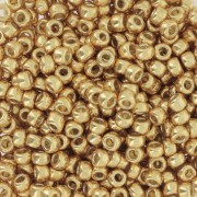 Cuentas Rocalla Miyuki Duracoat 8/0 4202 - Oro galvanizado x 100 g