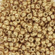 Cuentas Rocalla Miyuki Duracoat 8/0 4202 - Oro galvanizado x 100 g