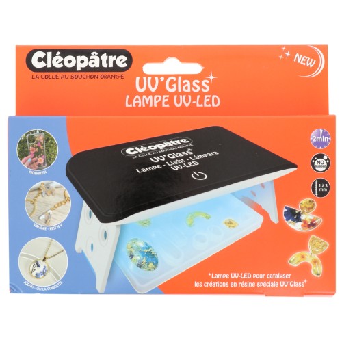 Mini lámpara Cleopatra UV-LED para resina UV'GLASS - 24W - Negro x1
