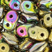 SuperDuo 2,5x5 mm Crystal California Blooming x10g|raw }}