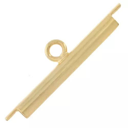 Punta para tejer para cuentas de rocalla Miyuki y Delica 15 mm - Dorado con oro fino