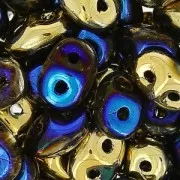 SuperDuo 2,5x5 mm Crystal California Blue x10g