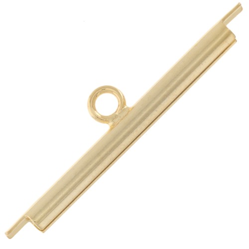 Punta para tejer para cuentas de rocalla Miyuki y Delica 25 mm - Dorado con oro fino