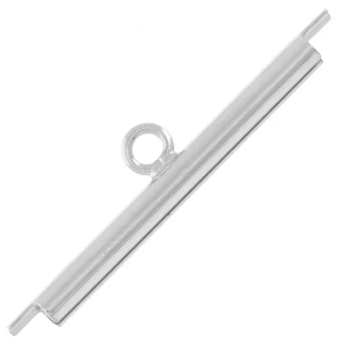 Varilla para tejer cuentas de rocalla Miyuki y Delica 25 mm - Rodio x1