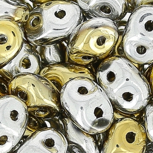 SuperDuo 2,5x5 mm Crystal California Silver x10g