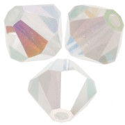 Preciosa cuentas rondelle - Cuenta rondelle 5 mm - White Opal AB 2X x12