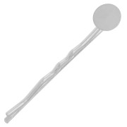 Pinza de pelo para decorar de 55 mm para cabujón de 10 mm - Plateado x1|raw }}
