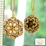 Cuentas de cristal Piros® by Puca® 2x5 mm - Cafe Caramel x10g