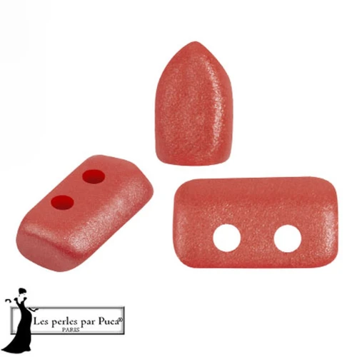 Cuentas de cristal Piros® by Puca® 2x5 mm - Milky Apricot x10g