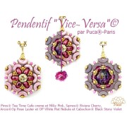 Cuentas de cristal Piros® by Puca® 2x5 mm - Granadina lechosa x10g