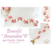 Cuentas de cristal Piros® by Puca® 2x5 mm - Milky Peach x10g
