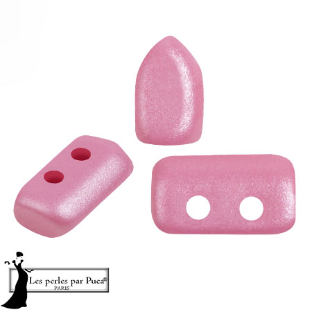 Cuentas de cristal Piros® by Puca® 2x5 mm - Milky Pink x10g