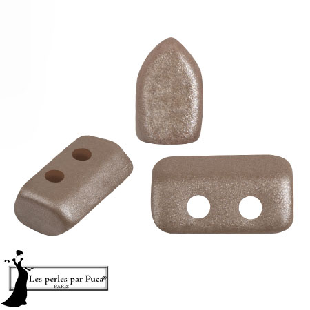 Cuentas de cristal Piros® by Puca® 2x5 mm - Mocca x10g