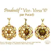 Cuentas de cristal Piros® by Puca® 2x5 mm - Mocca x10g