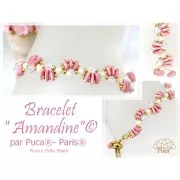 Cuentas de cristal Piros® by Puca® 2x5 mm - Mocca x10g