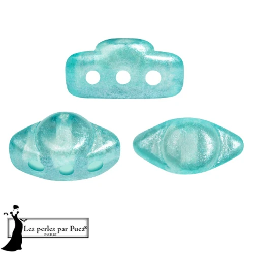 Cuentas de cristal Volos® de Puca® 4x8 mm - Riviera Azur x10g