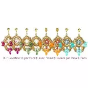 Cuentas de cristal Volos® de Puca® 4x8 mm - Riviera Azur x10g