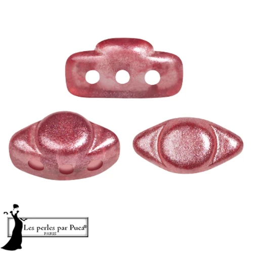 Cuenta de cristal Volos® de Puca® 4x8 mm - Riviera Cherry x10g