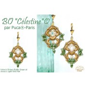 Cuenta de cristal Volos® de Puca® 4x8 mm - Riviera Mocca x10g