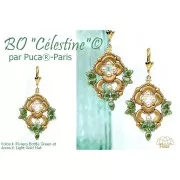 Cuenta de cristal Volos® de Puca® 4x8 mm - Riviera Mocca x10g