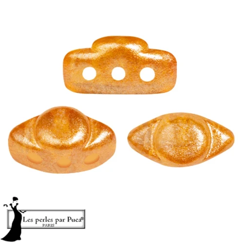 Cuentas de cristal Volos® de Puca® 4x8 mm - Riviera Naranja x10g