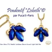 Athos 3D 3 agujeros® by Puca® 20x10 mm - Lila oscuro metalizado mate x1