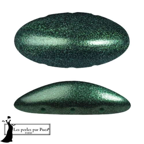 Athos 3D 3 agujeros® by Puca® 20x10 mm - Bosque Verde Metalizado Mate x1