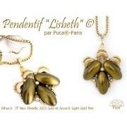 Athos 3D 3 agujeros® by Puca® 20x10 mm - Bosque Verde Metalizado Mate x1