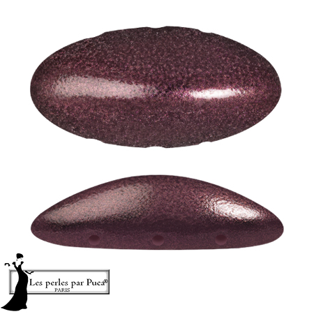 Athos 3D 3 agujeros® by Puca® 20x10 mm - Rojo viejo metalizado mate x1