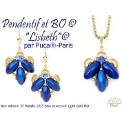 Athos 3D 3 agujeros® by Puca® 20x10 mm - Rojo viejo metalizado mate x1