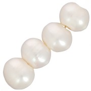 Perlas de agua dulce redondas de 10 mm - agujero grande de 3 mm - Grado A+ - Blanco nacarado x4|raw }}